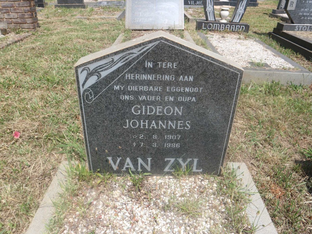 ZYL Gideon Johannes, van 1907-1986