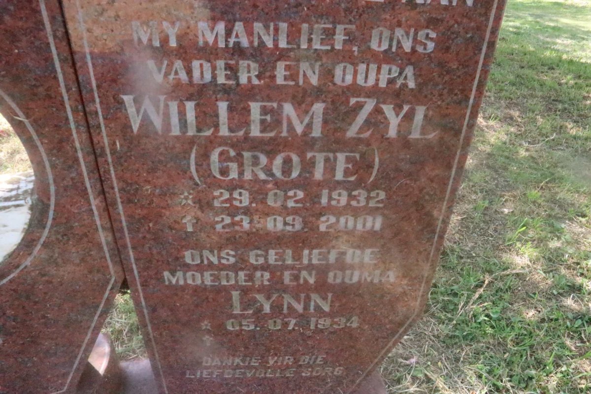 ZYL Willem 1932-2001 &amp; Lynn 1934-