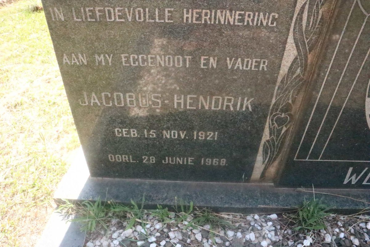 W? Jacobus Hendrik 1921-1968