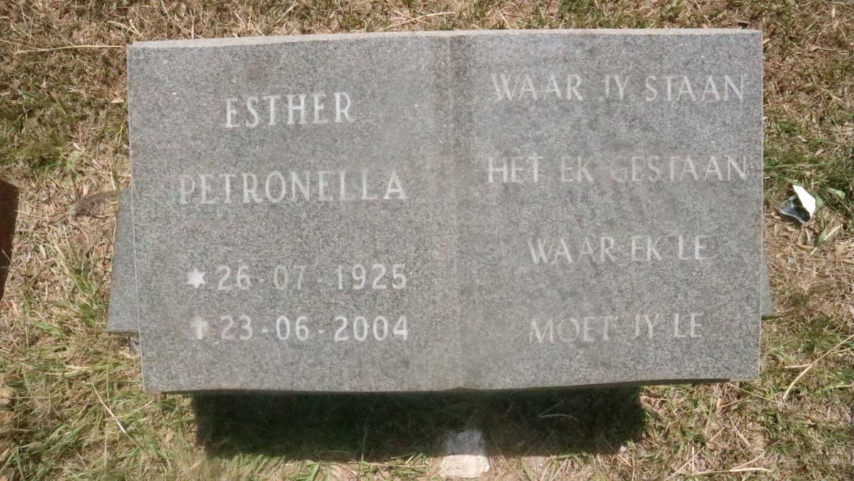 ? Esther Petronella 1925-2004