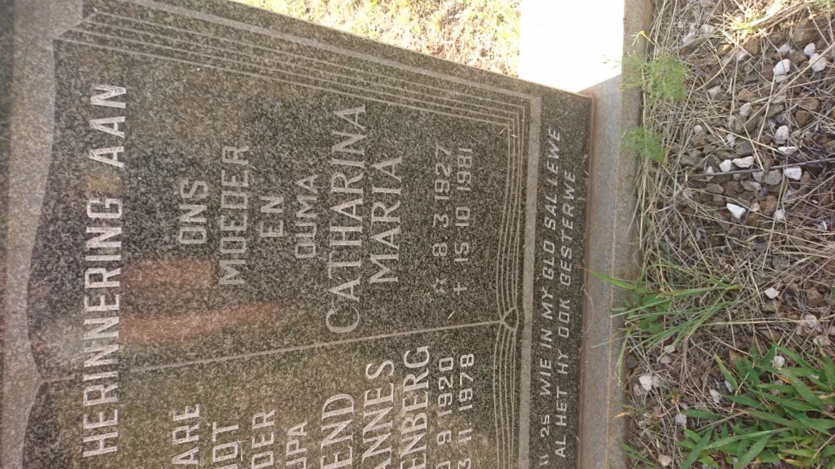 ? ?end ?nnes ? enberg 1920-1978 &amp; Catharina Maria 1927-1981