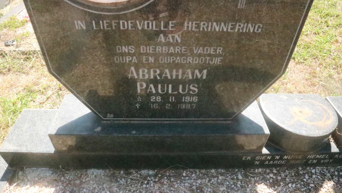 ? Abraham Paulus 1916-1997