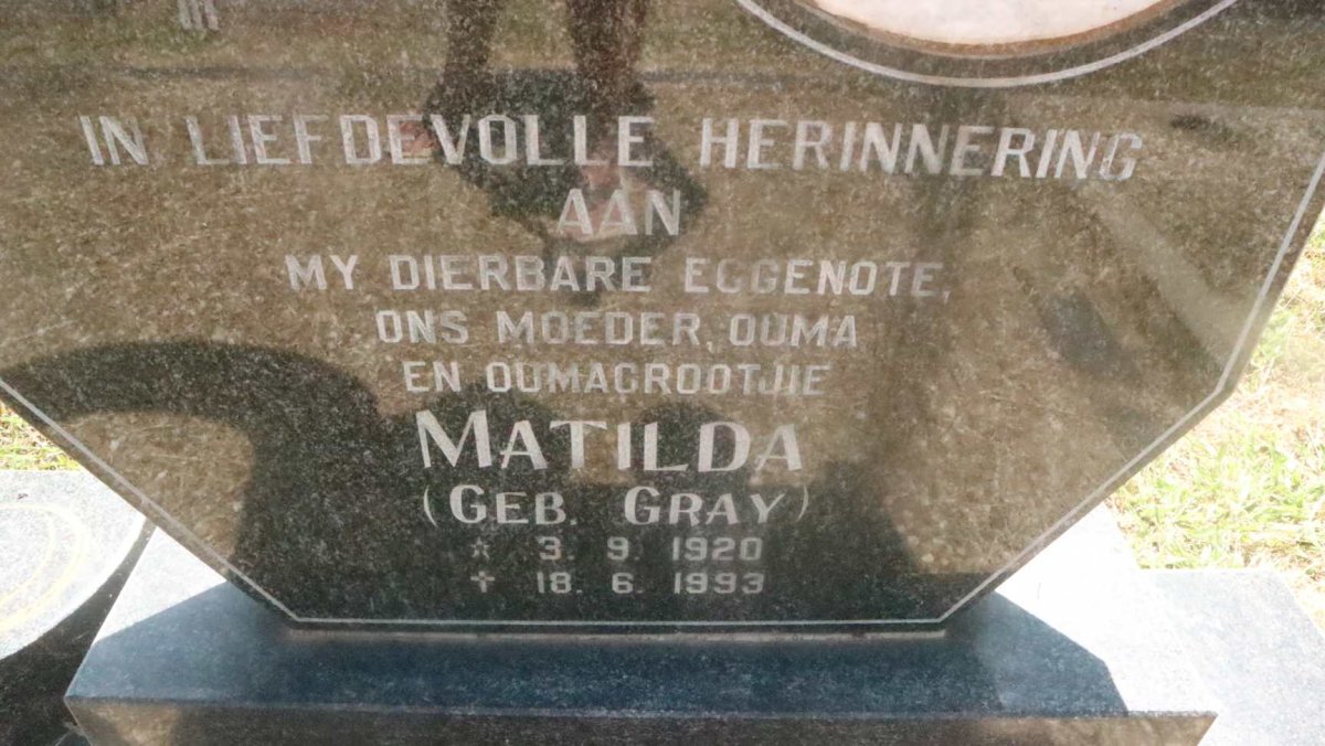 ? Matilda nee GRAY 1920-1993