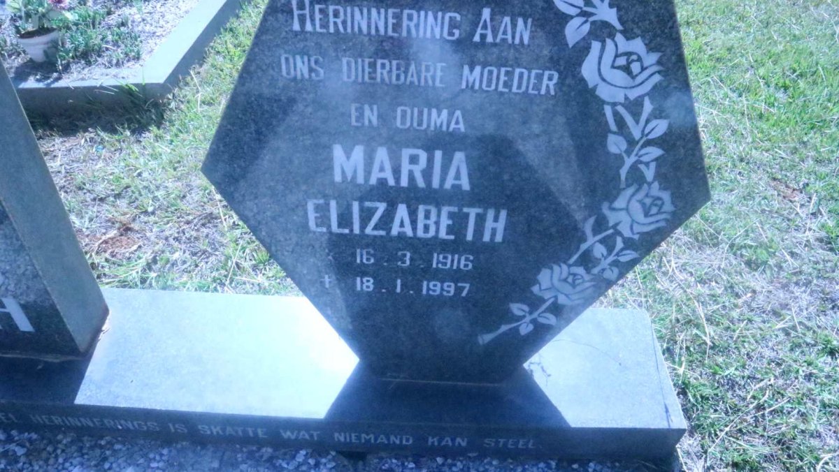 ? Maria Elizabeth 1916-1997