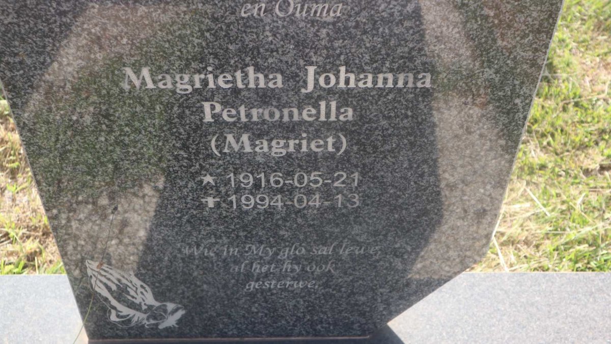 ? Magrietha Johanna Petronella 1916-1994