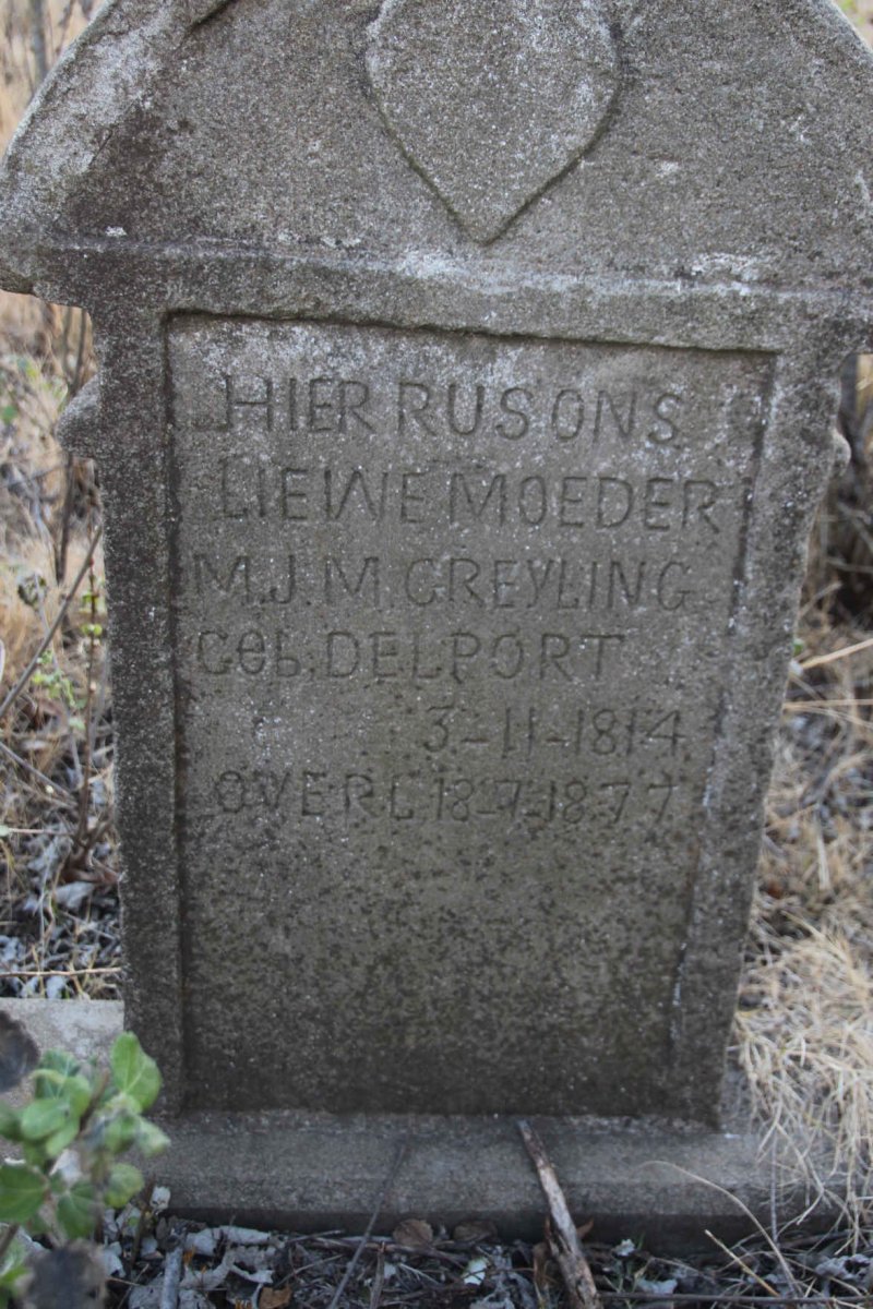 GREYLING Margaretha Johanna Maria nee DELPORT 1814-1877