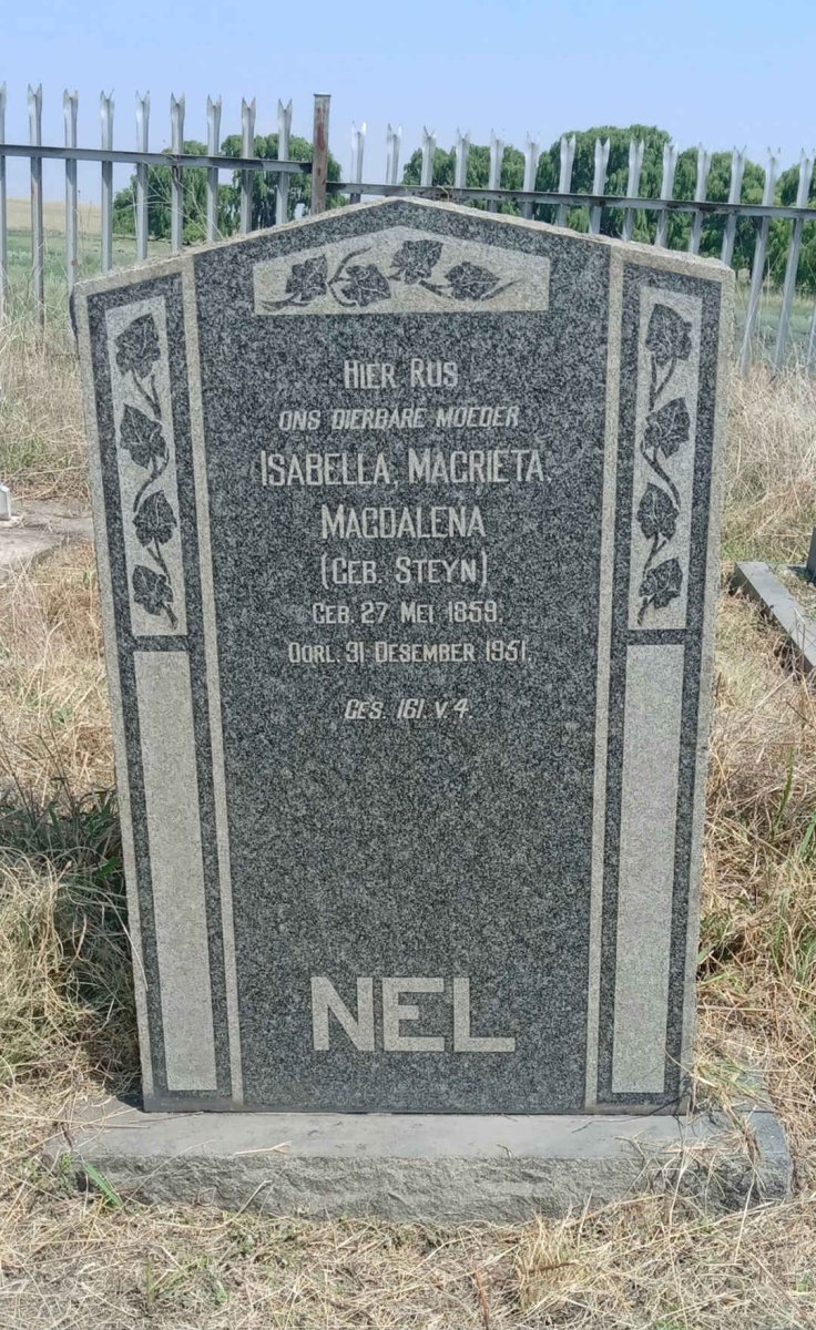 NEL Isabella Magrieta Magdalena nee STEYN 1859-1951