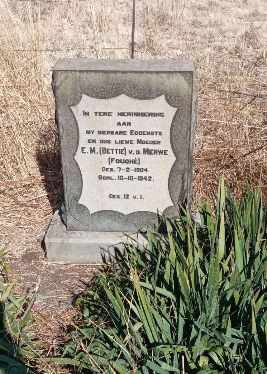 MERWE E.M., v.d. nee FOUCHE 1904-1942