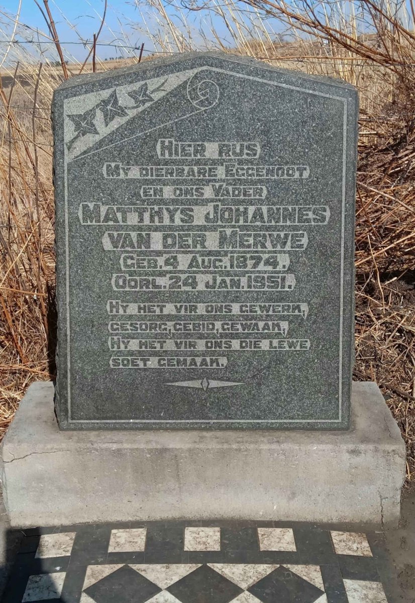 MERWE Matthys Johannes, van der 1874-1951