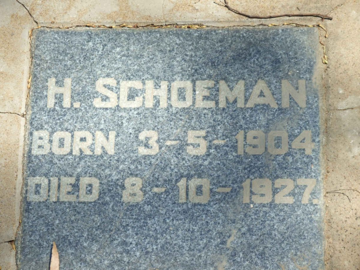 SCHOEMAN H. 1904-1927