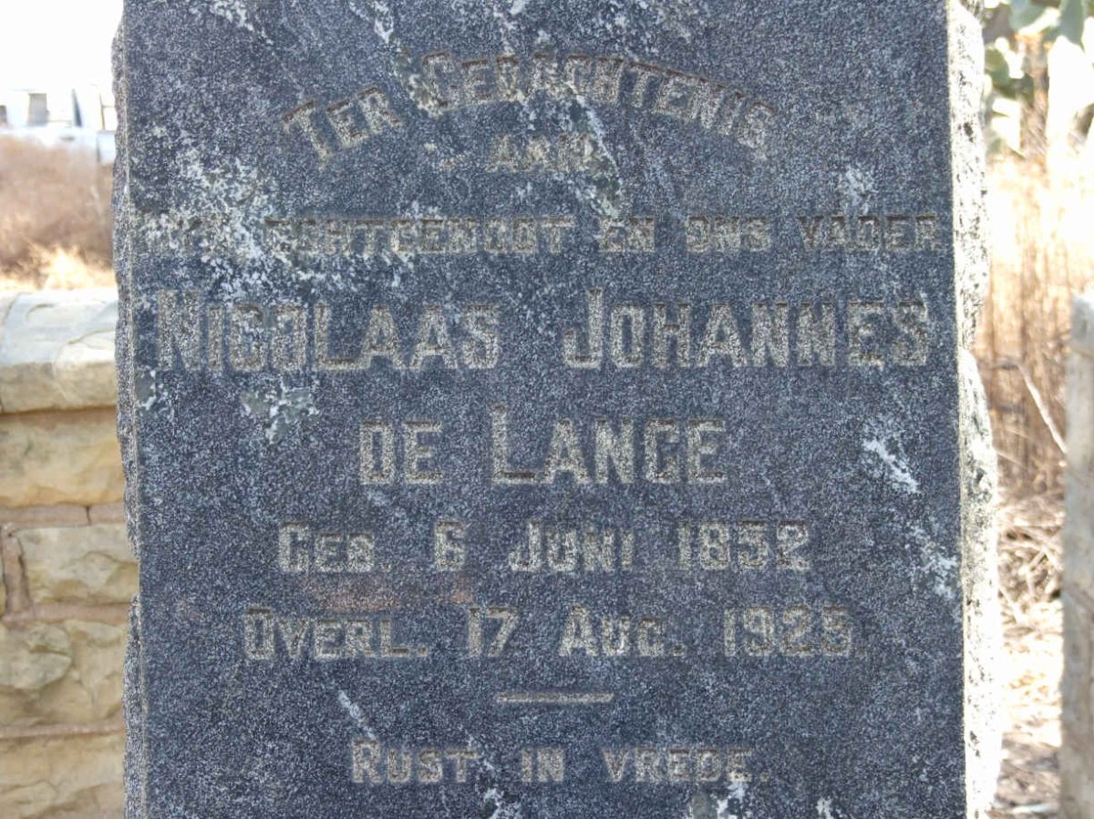 LANGE Nicolaas Johannes, de 1852-1925