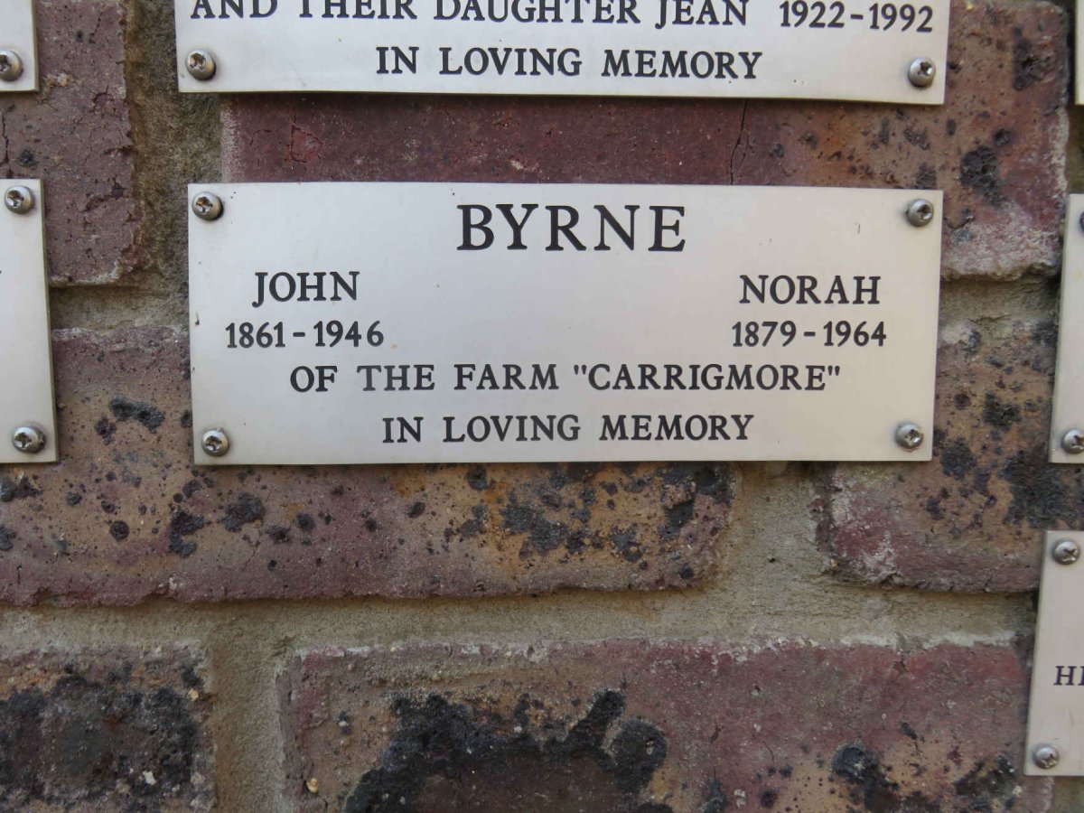 BYRNE John 1861-1946 &amp; Norah 1879-1964