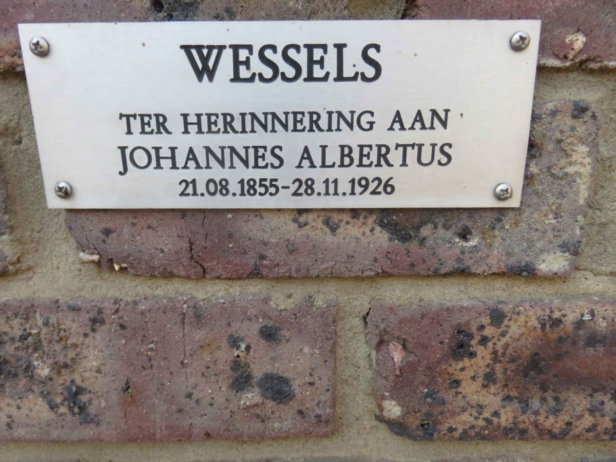 WESSELS Johannes Albertus 1855-1926