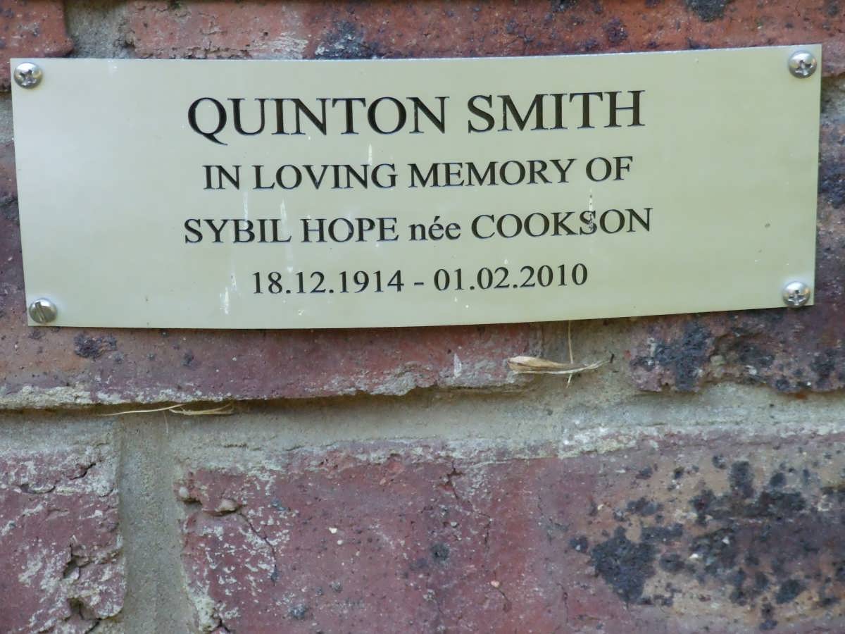 HOPE Sybil nee COOKSON 1914-2010