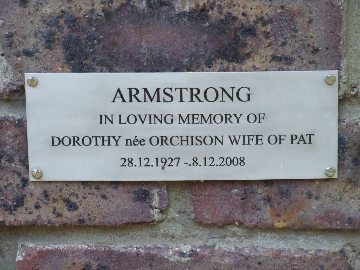 ARMSTRONG Dorothy nee ORCHISON 1927-2008