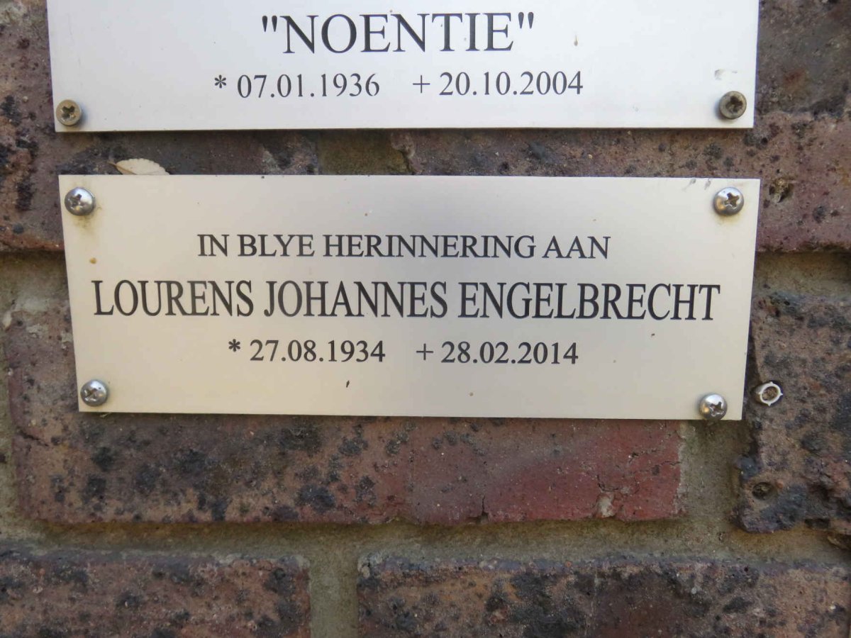 ENGELBRECHT Lourens Johannes 1934-2014