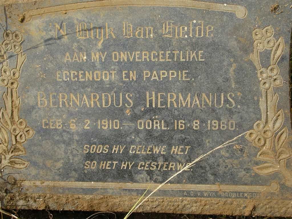VUUREN Bernardus Hermanus, Jansen van 1910-1960
