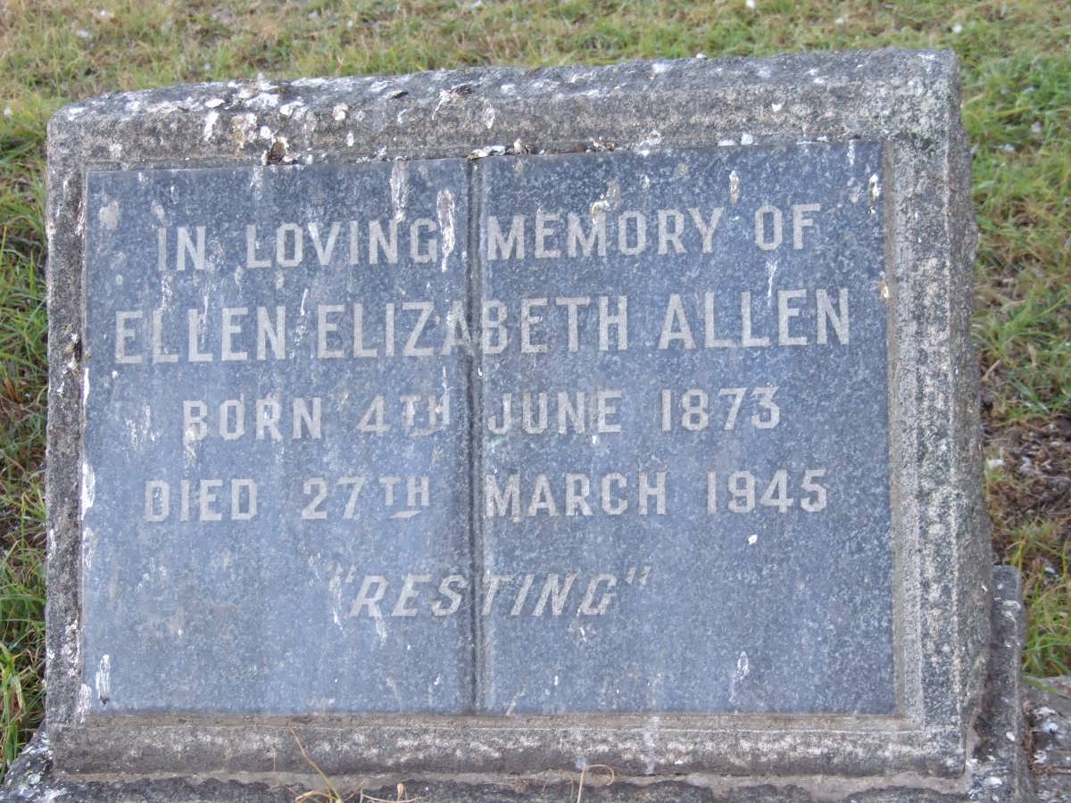 ALLEN Ellen Elizabeth 1873-1945