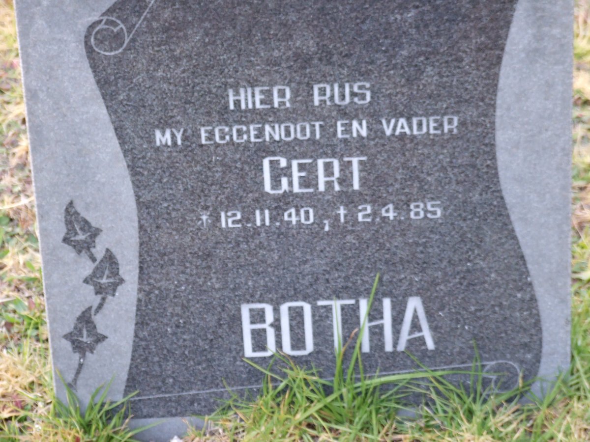 BOTHA Gert 1940-1985