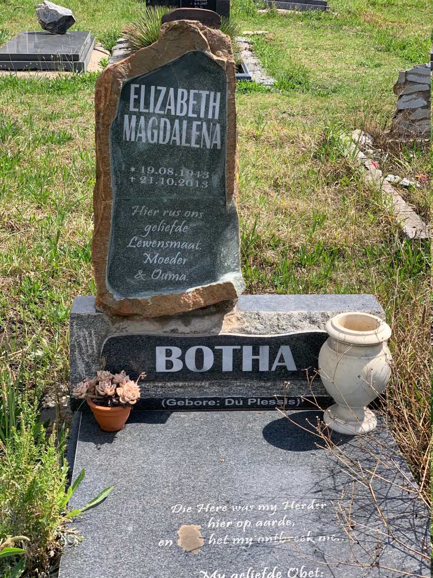 BOTHA Elizabeth Magdalena 1943-2013