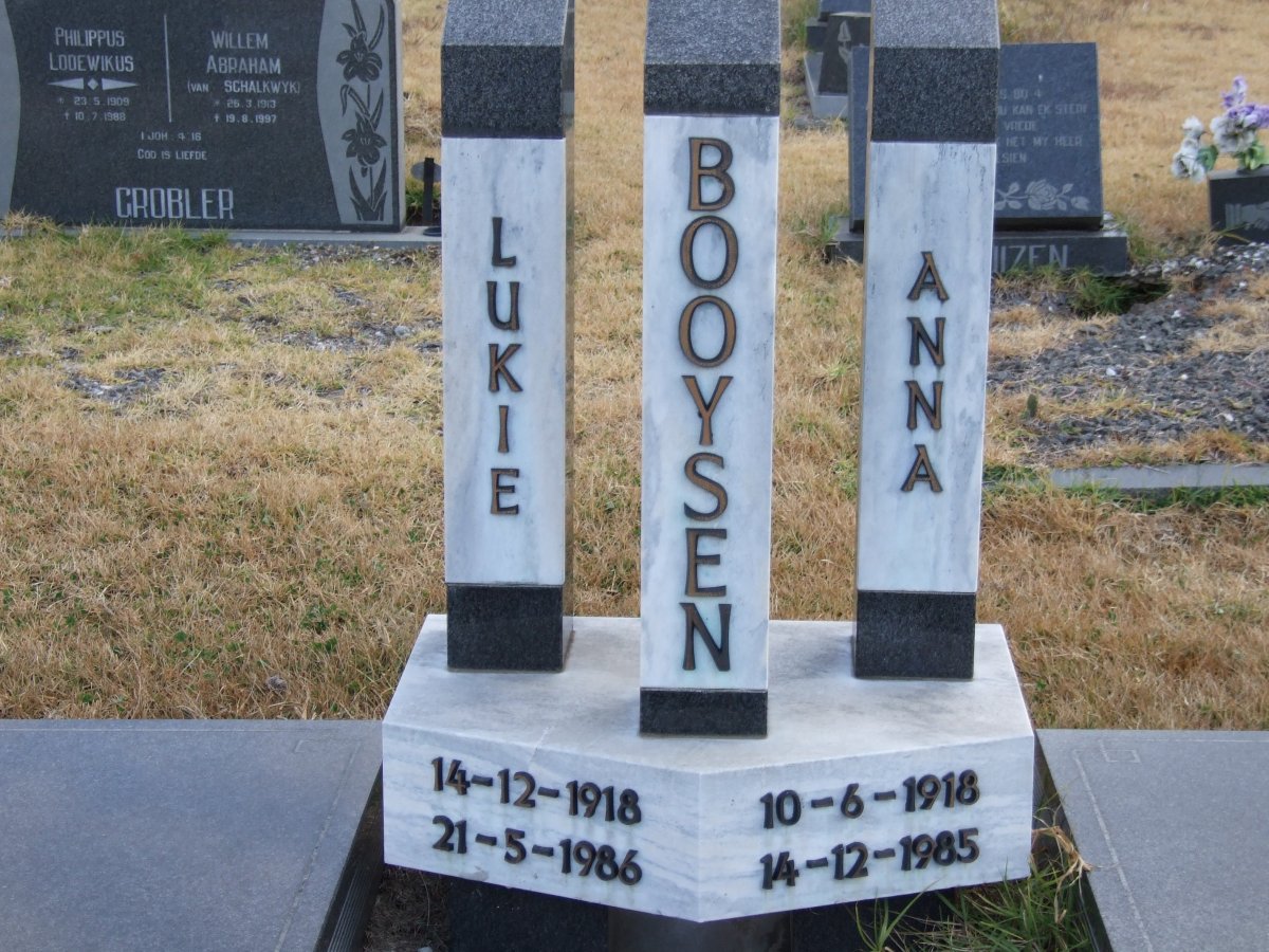 BOOYSEN Lukie 1918-1986 &amp; Anna 1918-1985