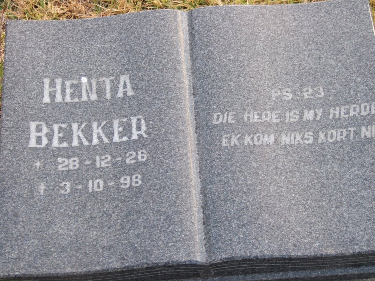 BEKKER Henta 1926-1998