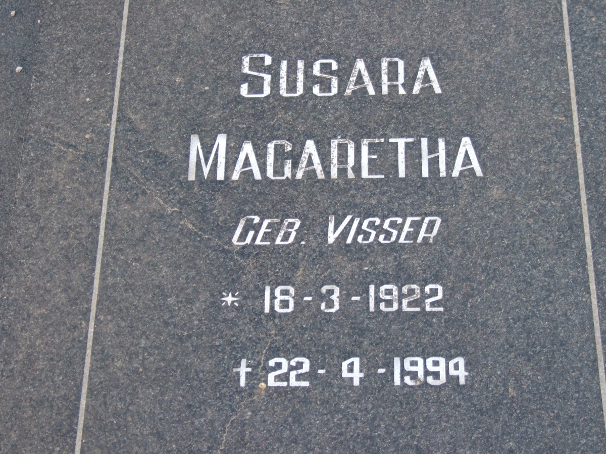BREYTENBACH Susara Magaretha VISSER 1922-1994