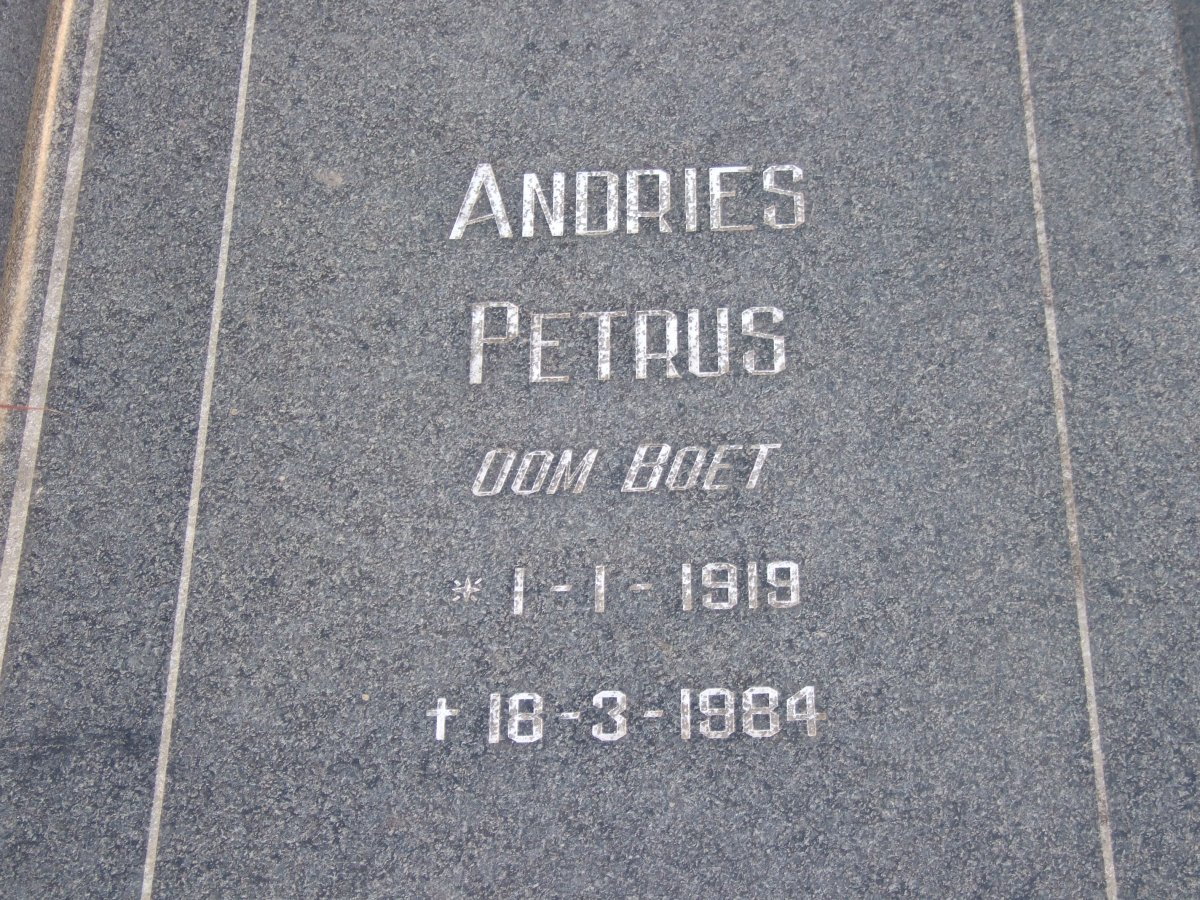 BREYTENBACH Andries Petrus 1919-1984