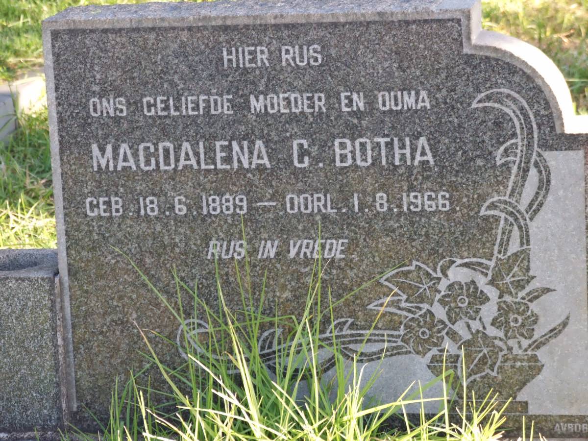 BOTHA Mattheus N.J. 1888-1960 &amp; Magdalena C. 1889-1966