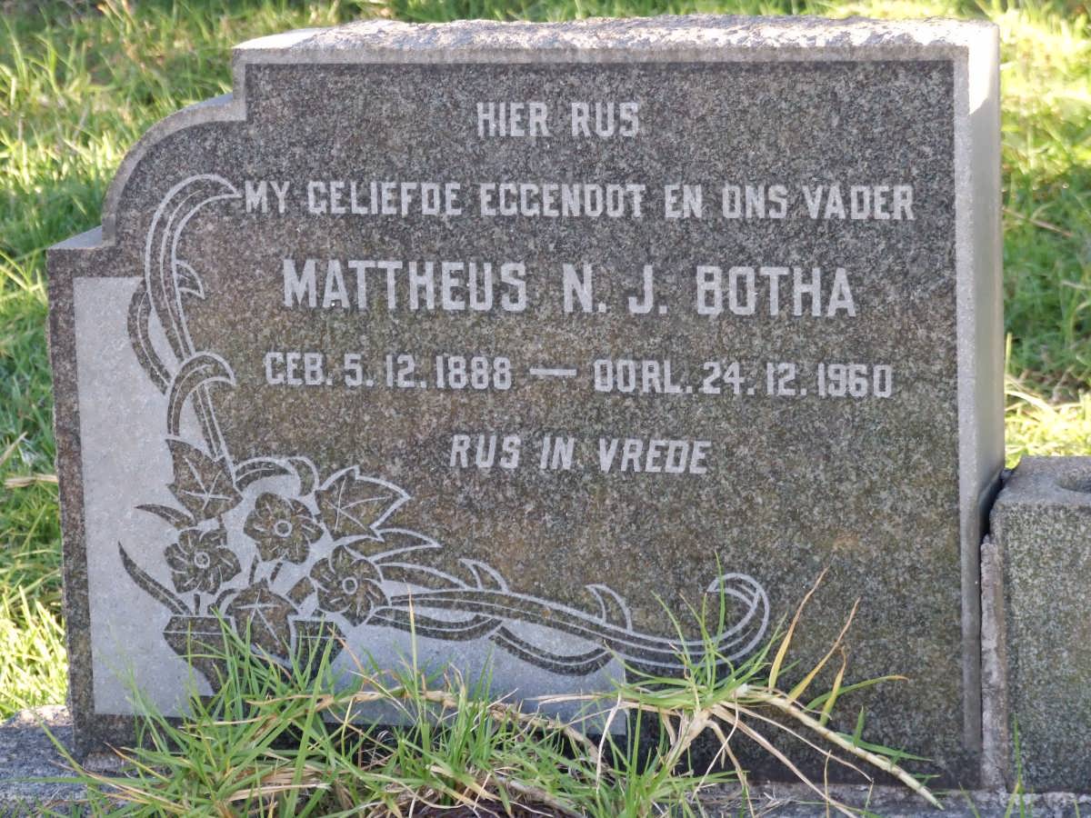 BOTHA Mattheus N.J. 1888-1960 &amp; Magdalena C. 1889-1966