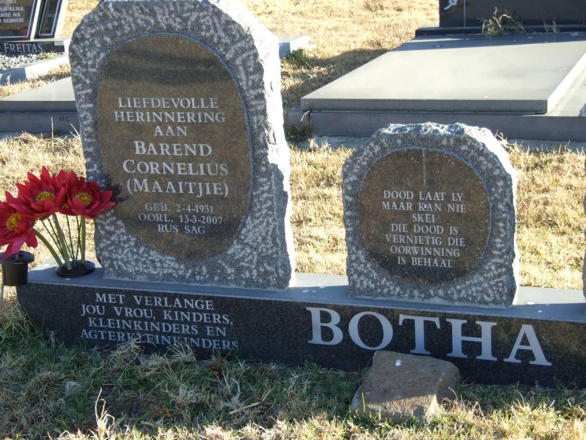 BOTHA Barend Cornelius 1931-2007