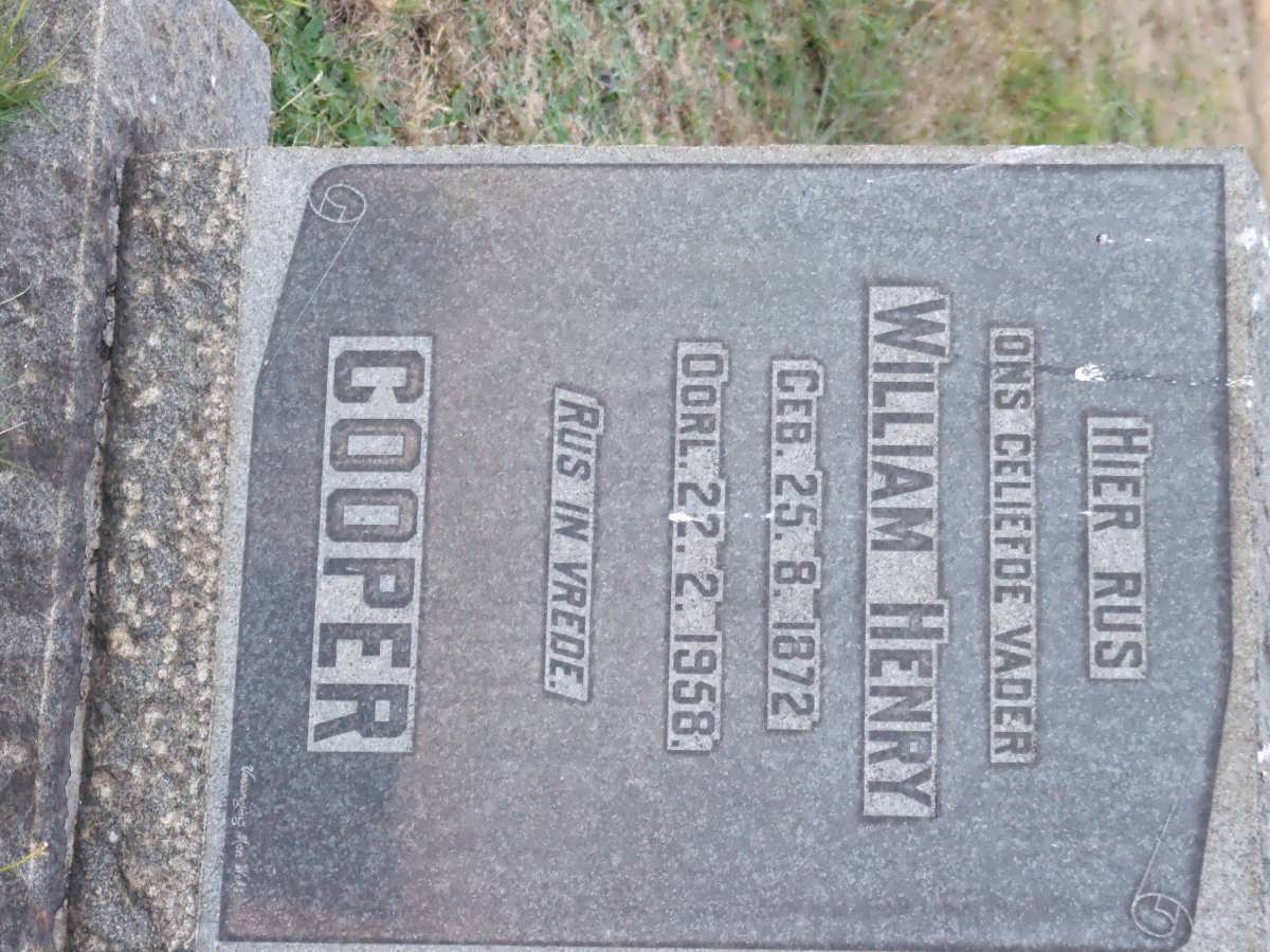 COOPER William Henry 1872-1958