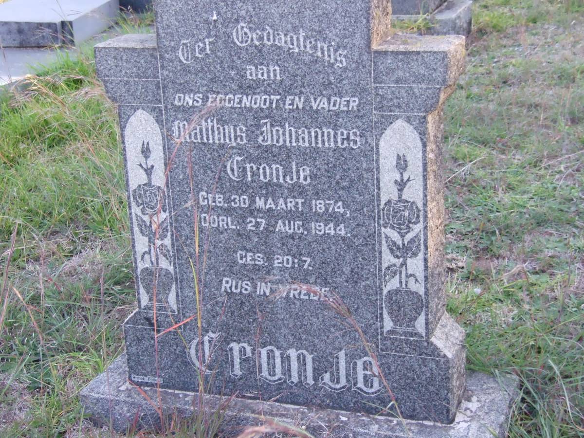 CRONJE Matthys Johannes 1874-1944