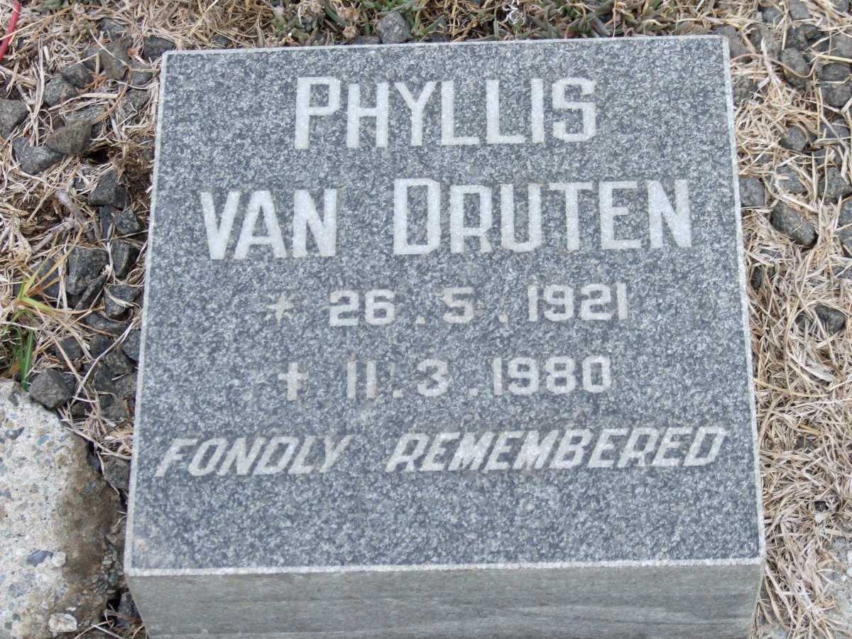 DRUTEN Gideon, van 1923-1971 &amp; Phyllis 1921-1980