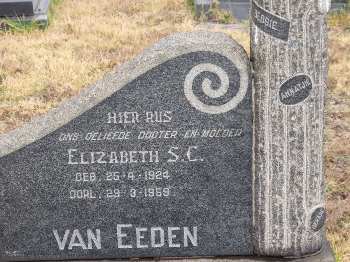 EEDEN Elizabeth S.C., van 1924-1959