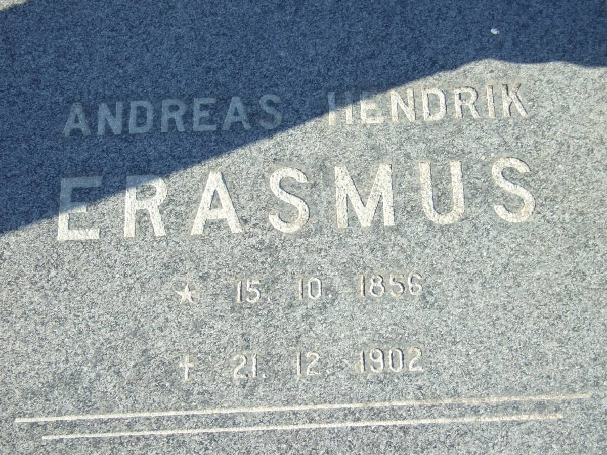 ERASMUS Andreas Hendrik 1856-1902