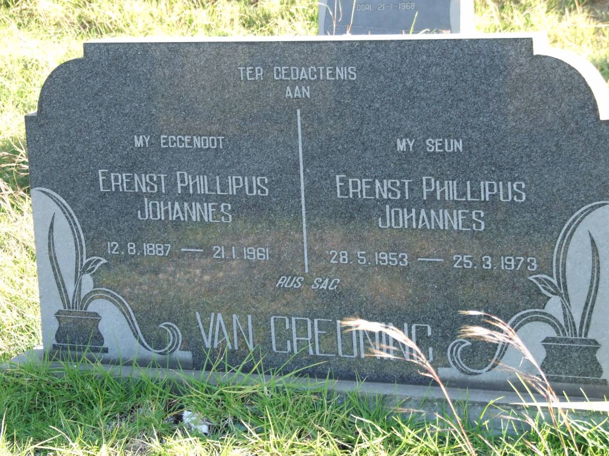 GREUNING Erenst Phillipus Johannes, van 1887-1961 :: VAN GREUNING Erenst Phillipus Johannes 1953-1973