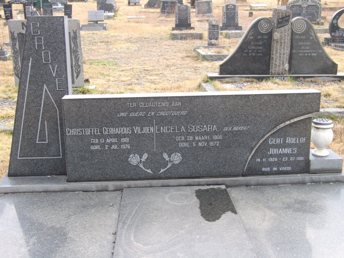 GROVÉ Christoffel Gerhardus Viljoen 1901-1976 &amp; Engela Susara RIEKERT 1900-1972 :: GROVÉ Gert Roelof Johannes 1926-1991