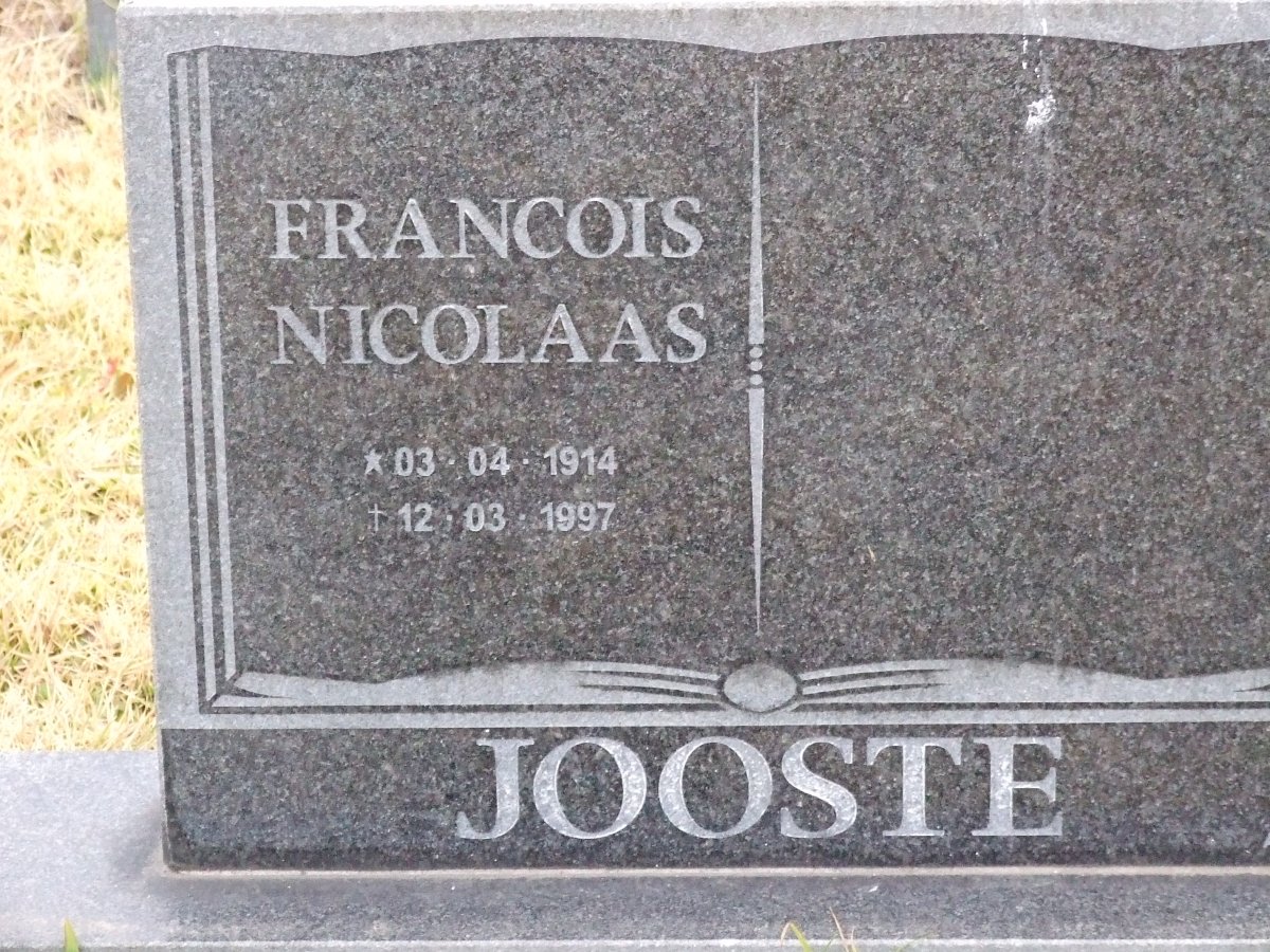 JOOSTE Francois Nicolaas 1914-1997