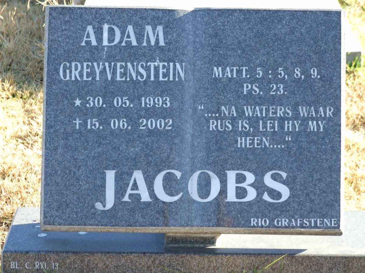 JACOBS Adam Greyvenstein 1993-2002