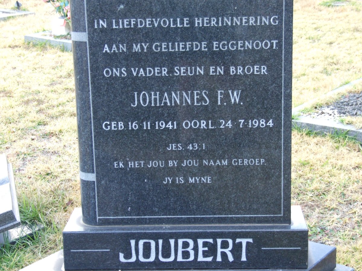 JOUBERT Johannes F.W. 1941-1984