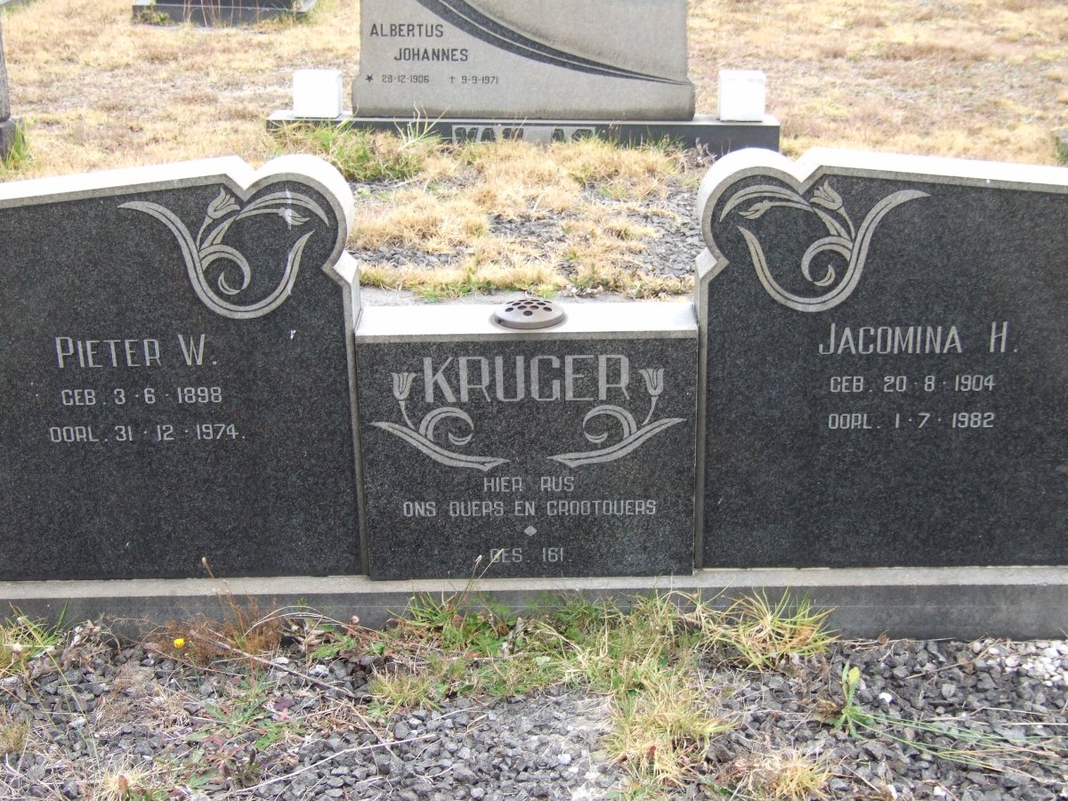 KRUGER Pieter W. 1898-1974 &amp; Jacomina H. 1904-1982