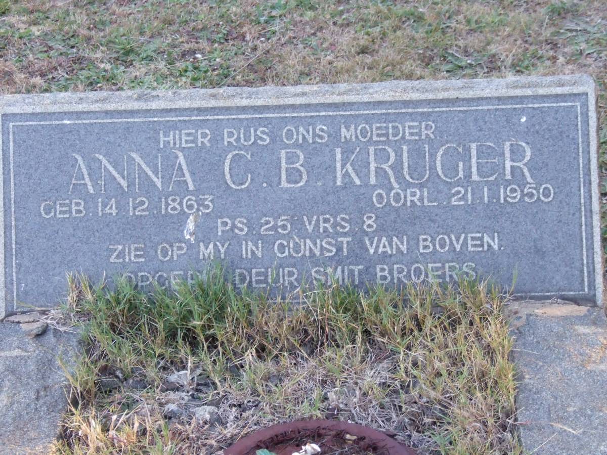 KRUGER Anna C.B. 1863-1950