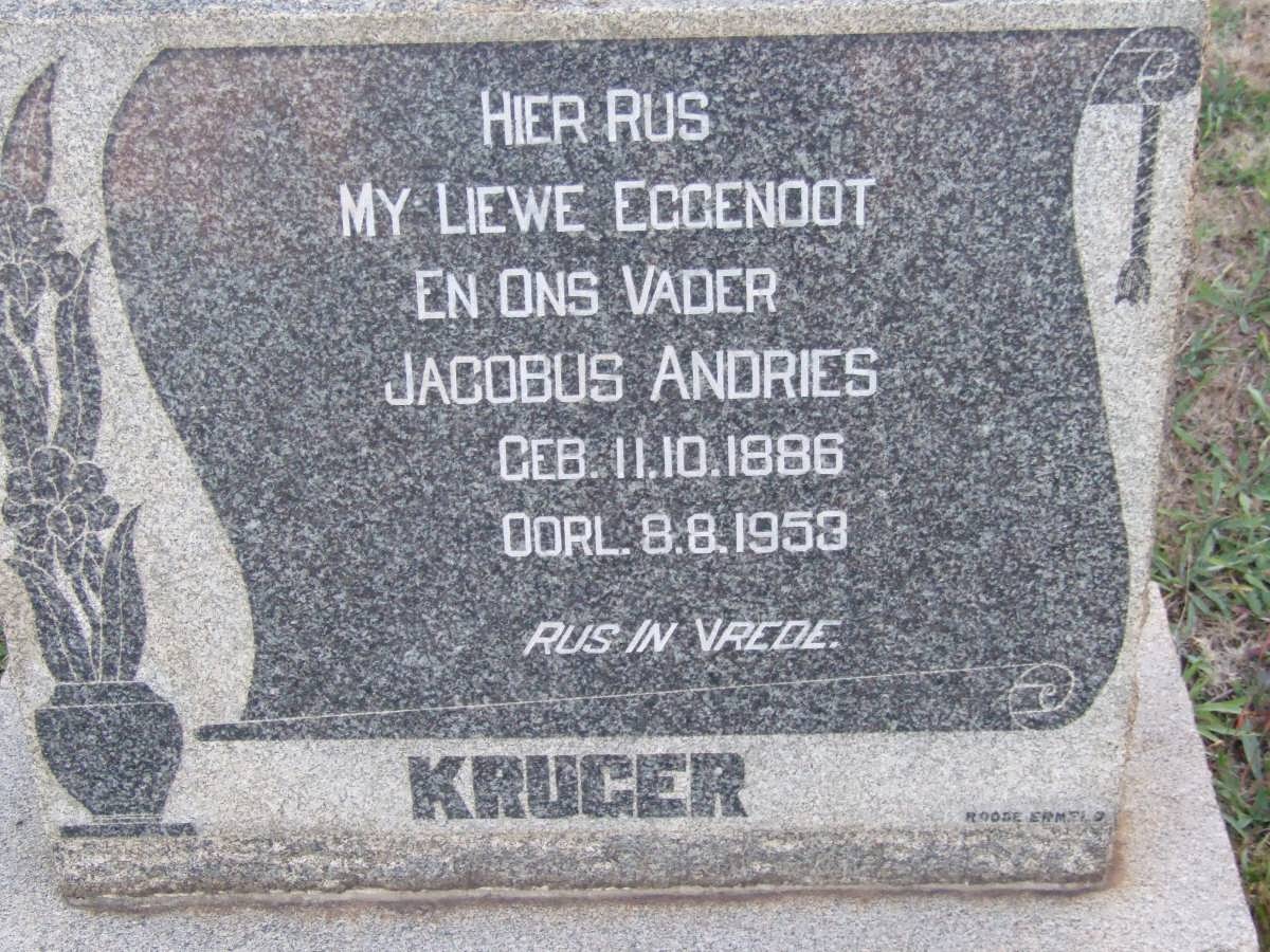 KRUGER Jacobus Andries 1886-195?