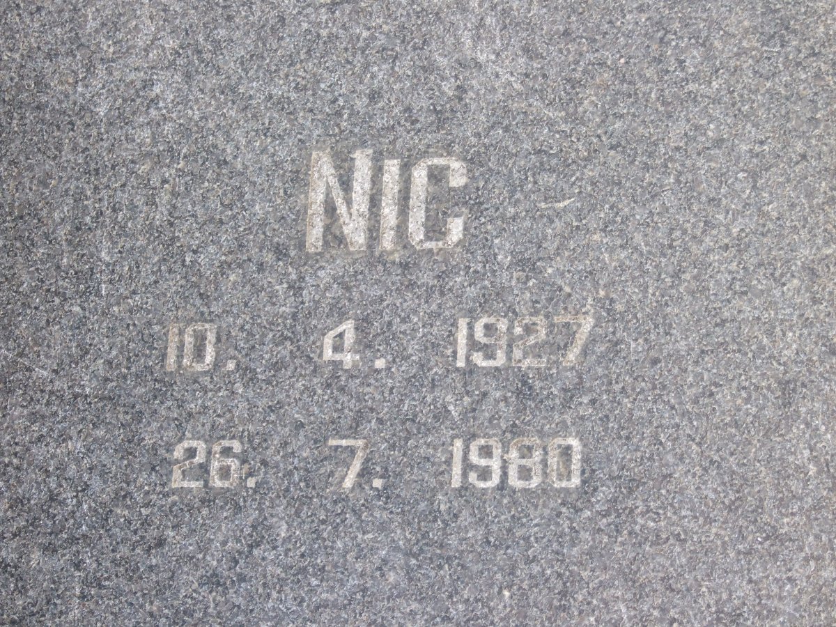 LIEBENBERG Nic 1927-1980