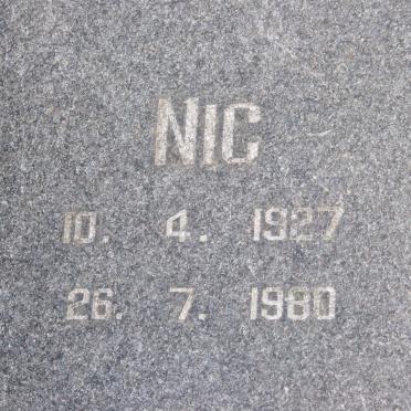 LIEBENBERG Nic 1927-1980