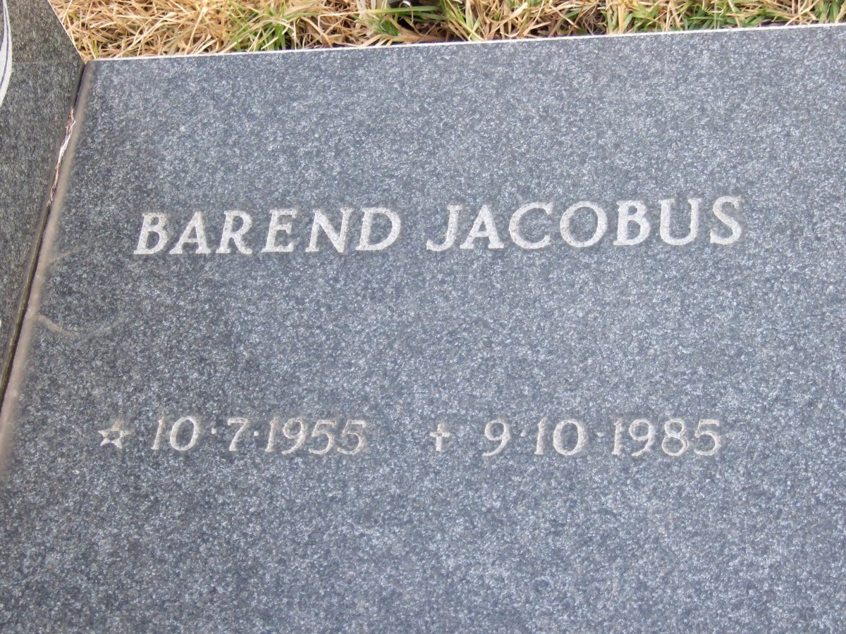 LIEBENBERG Barend Jacobus 1955-1985