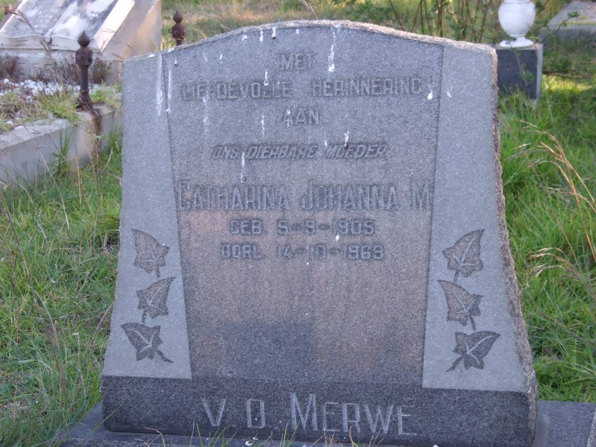 MERWE Catharina Johanna M., v.d. 1905-1969