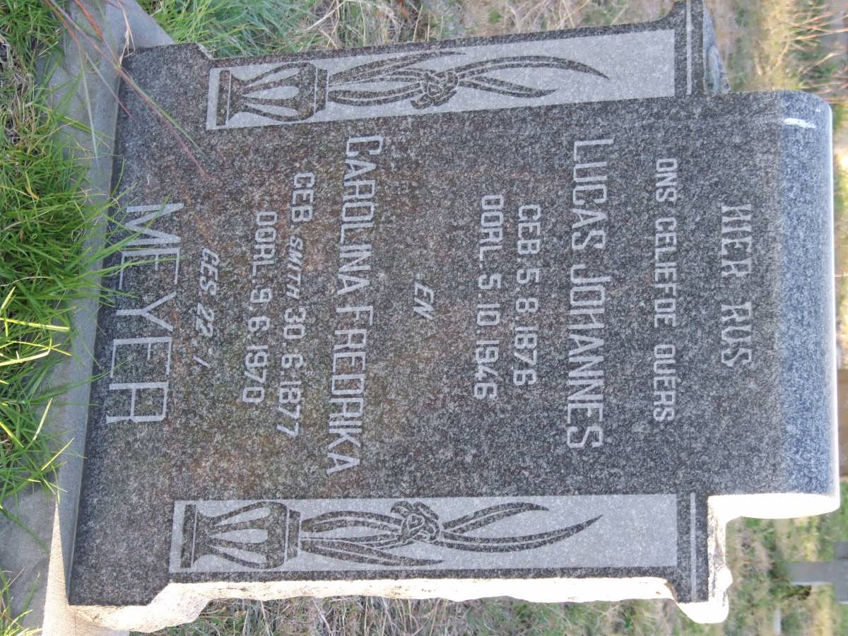 MEYER Lucas Johannes 1876-1946 &amp; Carolina Fredrika SMITH 1877-1970