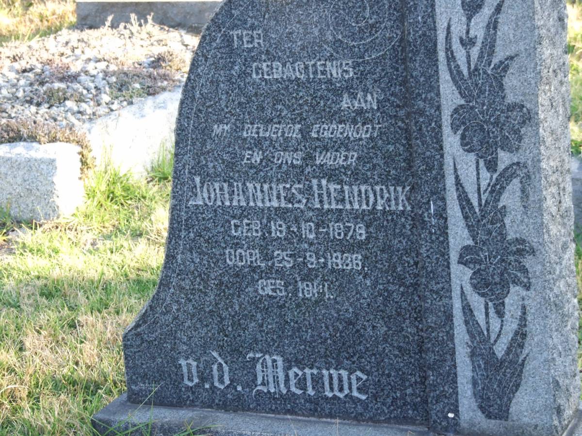 MERWE Johannes Hendrik, v.d. 1879-1936